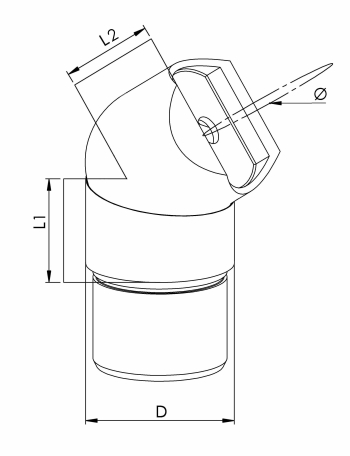 Ajustable Handrail Adapters - Model 0735 CAD Drawing